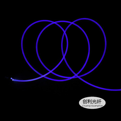 Light guide strips all over the side luminous fiber